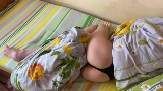 Pretty Girl With Beautiful Legs And Ass Lying In the Bed