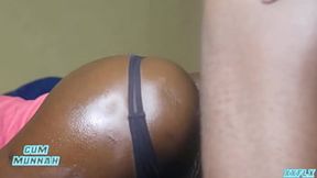 Rough butt&#x1F351; sex, exposed to the fullest, panties aside