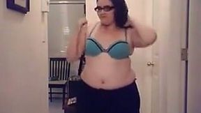 This chubby teen knows how to make me horny and I love to watch her strip