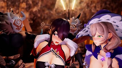 Genshin Impact - Lisa and Enemy