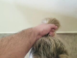 Step Father USES me as a SERF - Slaps & Sloppy FaceFuck with Cum on Face