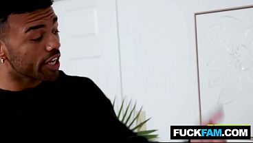 Petite MILF with big ass and big tits gives a sloppy blowjob in POV