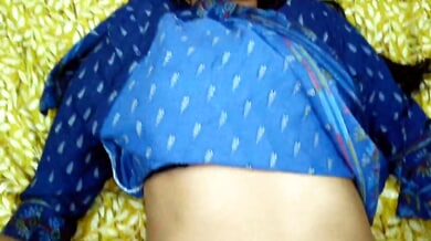 Indian beauty in blue dress rides and takes it deep in doggy and cowgirl