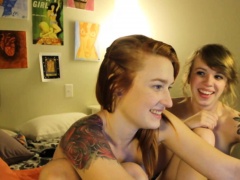 Cute amateur teens enjoys a hot lesbian experience on webcam