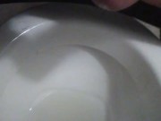 Flaccid & Peeing Several Strams; In A Stall