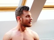 Daddy spanked and paddled this jock's bubble ass good