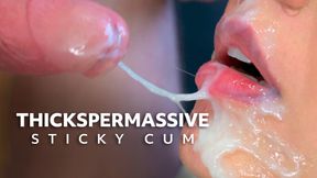 Close-up: Sticky? So good to cum this like this.
