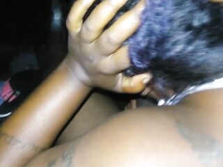 Homemade shy black sucking bbc