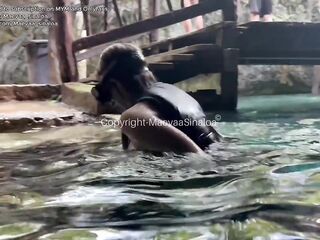 Stepbrother screws his stepsister in the shower and that guy cums on her large bazookas