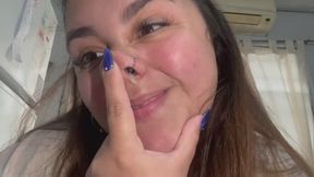 I pick and snot my nose again.
