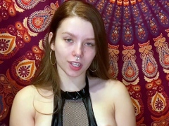 Violet lovely amateur redhead woman toying