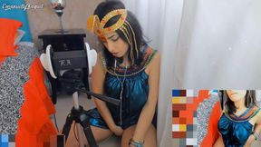 Cleopatra Cosplay Asmr Intense Ear Licking and Sex Machine Pussy Fucking
