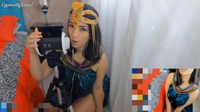 Cleopatra Cosplay Asmr Intense Ear Licking and Sex Machine Pussy Fucking