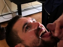 Deep blowjob for gay boy