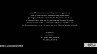 Submissive beauty gagged, face fucked with huge toy, spanked, and given wedgie in the woods