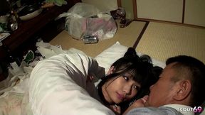 petite asian virgin teen seduce to first time suck by old ugly guy at overnight in uncensored japan porn