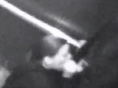 British Girl Swallows bf's cum in elevator cctv footage