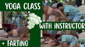 Yoga class with instructor + Farting