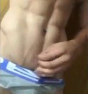 Muscular Twink Strips Down and Shows Off
