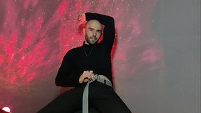 Hairy Gothic Man Jerking Off in the Red Dark Room - Louis Ferdinando (Full Video)