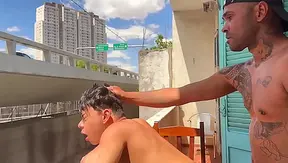 Hard Fuck on the Balcony, Exposed to Passing Strangers – Hot Gay Sex 18+