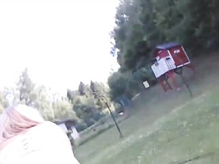 Hardcore Anal Creampie, Squirting and booty slam in all positions OUTDOORS!