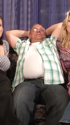Key moment from &quot;German Curvy Wife suprise old Fat husband with FFM Threesome at Reportage&quot;