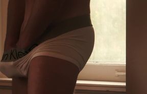 Calvin Stripper Strokes Massive Cock to Gushing Cum Explosion