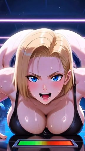 Android 18 Hentai Gym Tease - Big Tits Bounce Huge Ass Dirty Talk   Clip 1