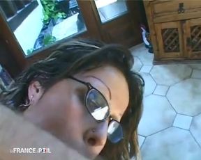 BBW Girl with Glasses Gets Her First Time Anal Sex