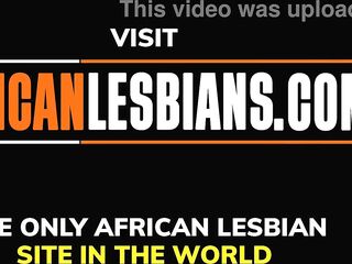 Wicked afro lesbo teens talking SNATCH eating in public