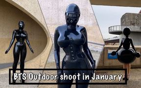 Miss Fetilicious Bts Outdoor Shoot in Heavy Rubber