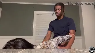 busty stepmom lets lil d hit while dad's at work pt 1
