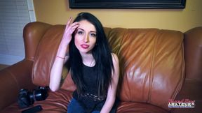 Black Hair Spreads Big Tits' Ass Cheeks During Rimjob Casting!