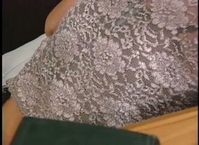 Vintage big cock sucking big hairy pussy fucking in office