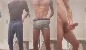 Couldn't wait to get to his room FPOV big cock solo wanking