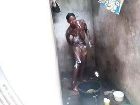 My Ebony Stepsister in The Shower