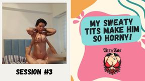 He craved my big tits while I was cleaning, so I obliged