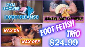 FOOT FETISH CLIP TRIO - Worship MistressRavenFD ‘s Feet in 3 Different Scenerios