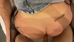 slutty girl sucks off her boyfriend s friend and gets cumshot in her eyes!