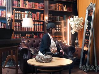 SHAME4K. Kinky cowgirl didn't await to meet her student whilst masturbating