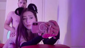 horny cat hellomoonli gets smashed by her man porn video