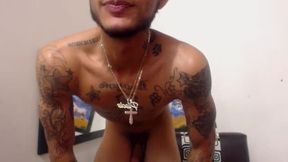 Tattoo Stud Shows Off Dick