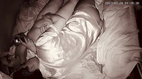 horny wife orgasms while husband is away.