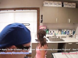 Girl Oak's Fresh Student Gyno Exam By Doctor Tampa Caught On Camera Merely @ GirlsGoneGynoCom