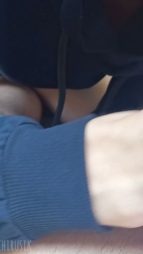 Behind the garage in public sucking a big dick to cum in your mouth!   Clip 3