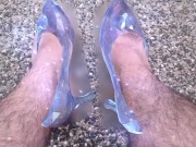 Flip flops broke and I have a date lucky my fairy godmother gave my a pair of glass slippers