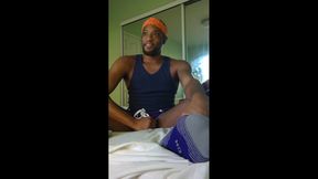 Kennie Jai jerks off for fan in Purple socks and shorts!