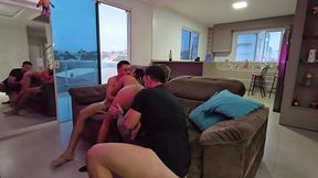 I was horny and my husband brought a friend home, I had to give it to both of them! Part 2
