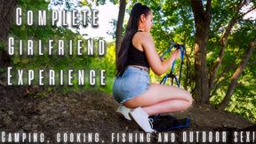 COMPLETE GIRLFRIEND EXPERIENCE: Camping, Fishing, Cooking and Outdoor Sex!